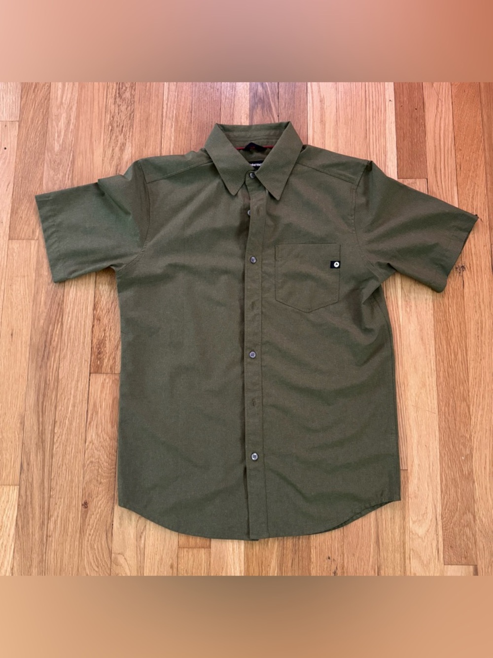 Marmot Olive Green Short-Sleeve Button-Down Shirt